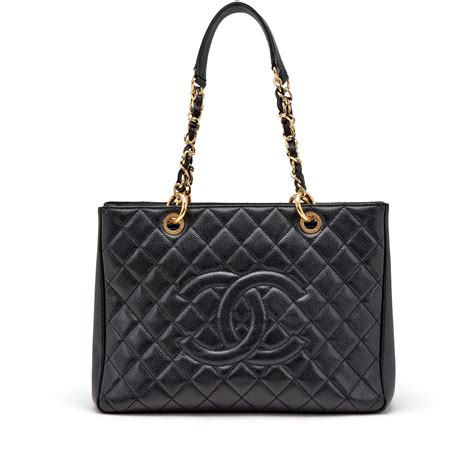 gold chanel tote|Chanel shopping tote.